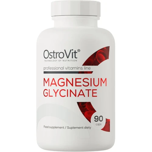OstroVit Glicynian magnezu 400 mg, 90 kapsułek - Skuteczna forma magnezu w chelacie aminokwasowym