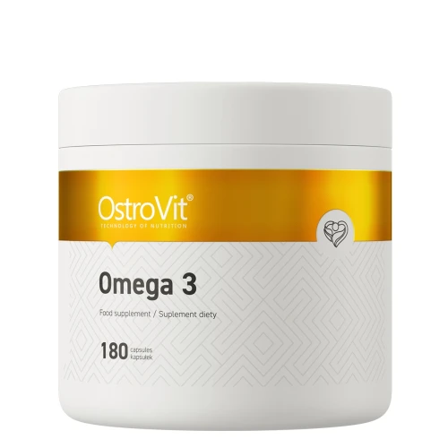 OstroVit Omega 3, 180 kapsułek - Olej rybi EPA i DHA w kapsułkach softgel