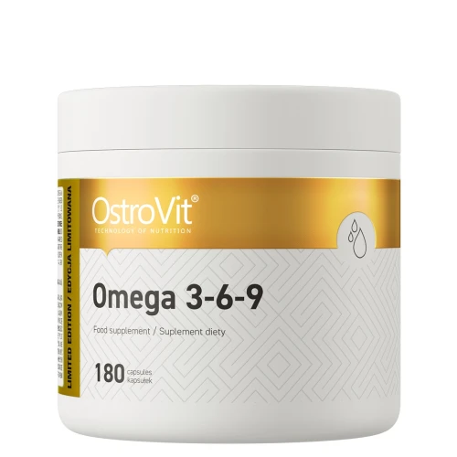 OstroVit Omega 3-6-9, 180 kapsułek - Kompleks kwasów omega 3-6-9 wspierający serce, mózg i wzrok