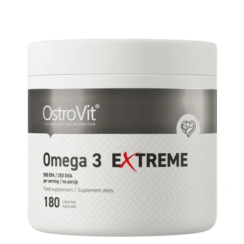 OstroVit Omega 3 Extreme, 180 kapsułek - Wsparcie serca, mózgu i prawidłowego widzenia