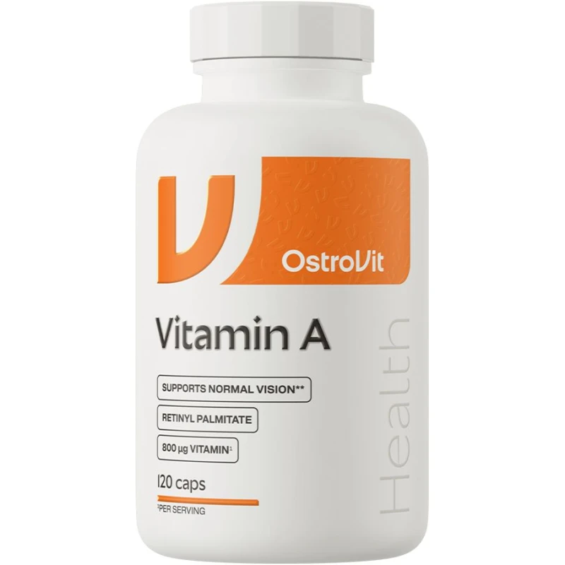 OstroVit Witamina A, 120 kapsułek - 800 µg witaminy a w 1 kapsułce