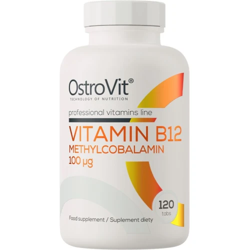 OstroVit Witamina B12 Metylokobalamina 100 µg, 120 tabletek - Dla prawidłowego metabolizmu i wsparcia układu nerwowego