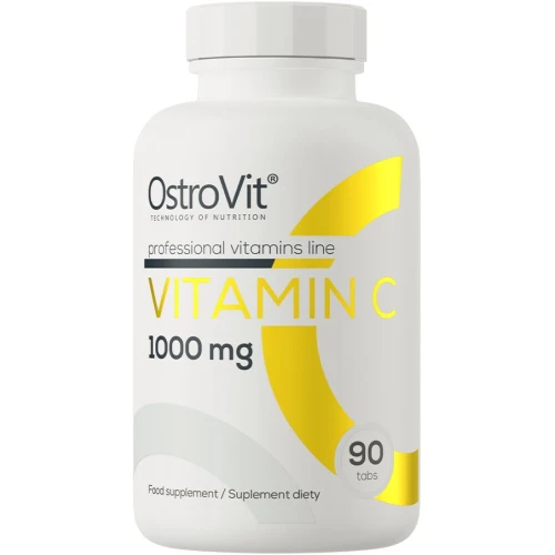 OstroVit Witamina C 1000 mg, 90 tabletek - Dzienna dawka energii i ochrony antyoksydacyjnej