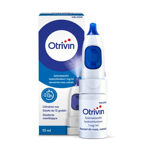 Otrivin 1 mg/ml aerozol do nosa, 10 ml - Ułatwia oddychanie i redukuje uczucie zatkanego nosa