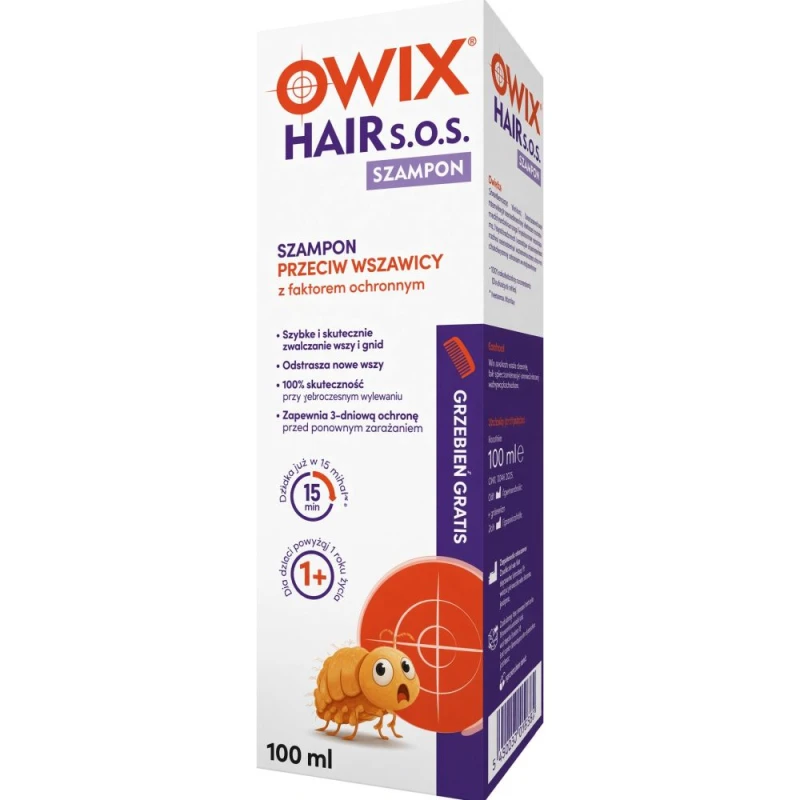 Owix Hair S.O.S Szampon, 100 ml - Szampon na wszy