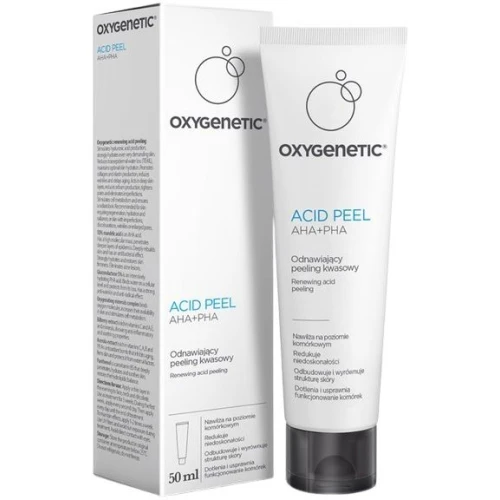 Oxygenetic Odnawiający peeling kwasowy, 50 ml - Na przebarwienia, niedoskonałości i zmarszczki