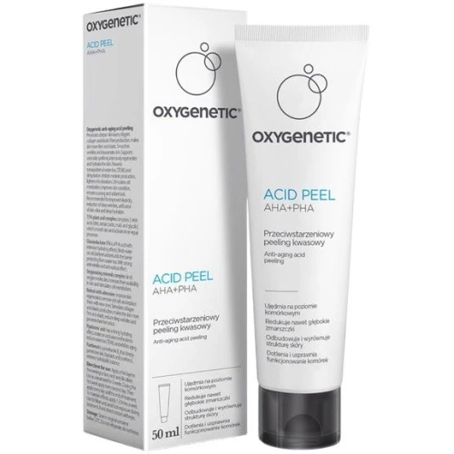 Oxygenetic Przeciwstarzeniowy peeling kwasowy, 50 ml - Na zmarszczki, utratę jędrności i nierówny koloryt