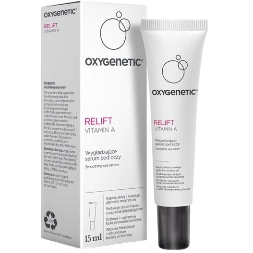 Oxygenetic Wygładzające serum pod oczy, 15 ml - Na zmarszczki, cienie i opuchnięcia