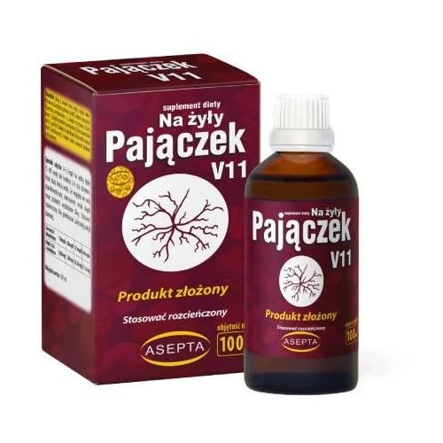 Pajączek V11 Na żyły, 30 ml - Kompozycja naturalnych olejków