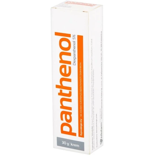 Panthenol 5% Krem, 30 g - Na podrażnienia, oparzenia słoneczne i przesuszoną skórę