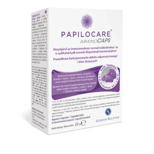 Papilocare Immunocaps, 30 kapsułek - Kompozycja bakterii probiotycznych i składników spierających odporność 
