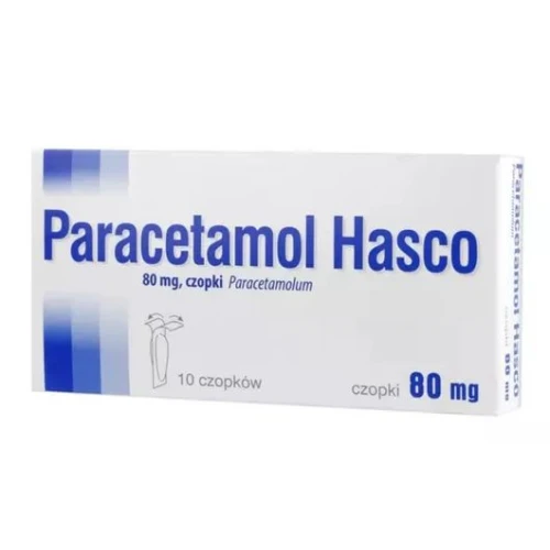 Paracetamol Hasco 80 mg Czopki, 10 sztuk - Paracetamol w czopkach