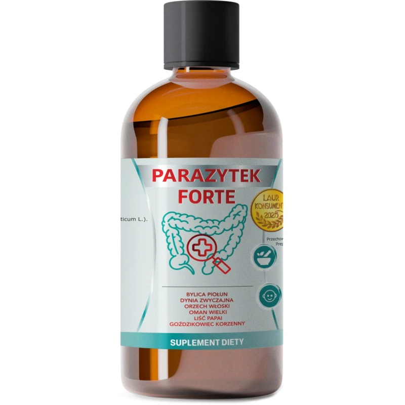Parazytek Forte, płyn 50 ml - Krople ziołowe z dynią, piołunem i orzechem
