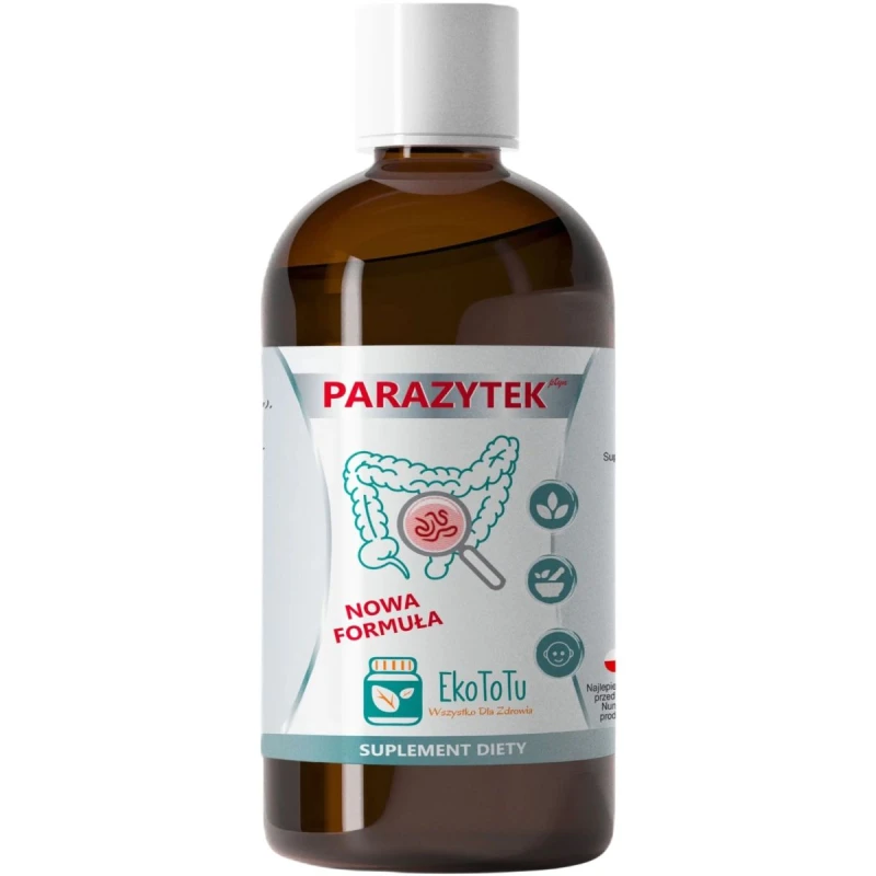 Parazytek, płyn 100 ml - Roślinne krople z piołunem, czosnkiem i dynią