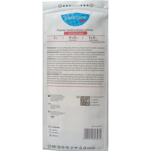 Pasocare Med Plaster opatrunkowy jałowy włókninowy, 10cm x 25cm, 1sztuka - Do zabezpieczania ran, skaleczeń i miejsc po wkłuciach 