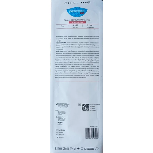 Pasocare Med Plaster opatrunkowy jałowy włókninowy 10 x 35 cm, 1 sztuka - Do zabezpieczania ran, skaleczeń i miejsc po wkłuciach 
