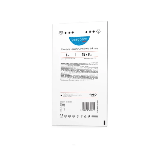 Pasocare Med Plaster opatrunkowy jałowy 15 x 8 cm, 1 sztuka - Ochrona w codziennej pielęgnacji ran