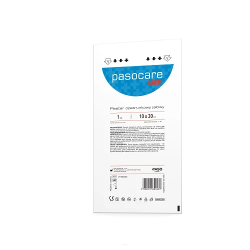 Pasocare Med Plaster opatrunkowy jałowy 10 x 20 cm, 1 sztuka - Gwarancja higieny i komfortu