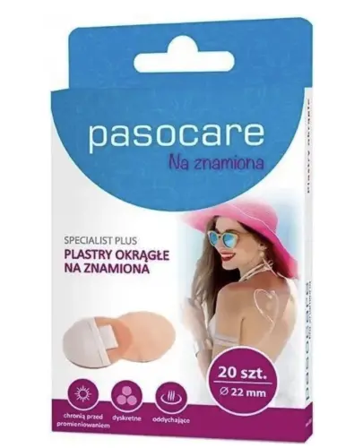 Pasocare Plastry na znamiona, 20 sztuk - Okrągłe o średnicy 22 mm