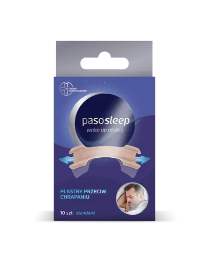 Pasosleep Wake Up Rested Plastry przeciw chrapaniu standard, 10 sztuk - Rozszerzają nozdrza, ułatwiając oddychanie 