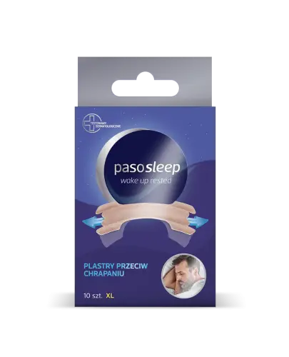 Pasosleep Wake Up Rested Plastry przeciw chrapaniu XL, 10 sztuk - Rozszerzają nozdrza ułatwiając oddychanie 