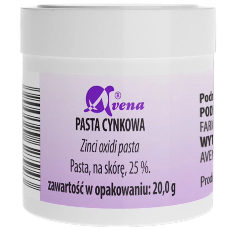 Avena Pasta cynkowa, 20 g - O działaniu wysuszającym i ściągającym
