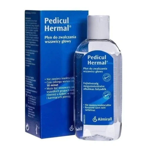 Pedicul Hermal płyn do zwalczania wszawicy głowy, 100 ml -  Z dimetykonem, który nietoksyczne usuwa wszawicę głowy i jajeczka wszy