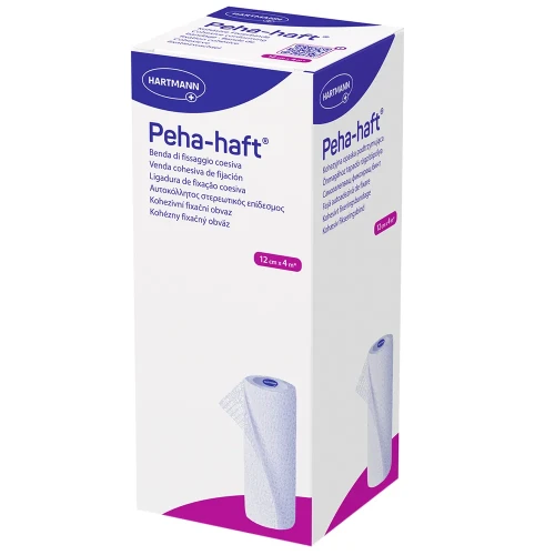 Peha-Haft Bandaż kohezyjny 12 cm x 4 m, 1 sztuka - Elastyczna opaska podtrzymująca 