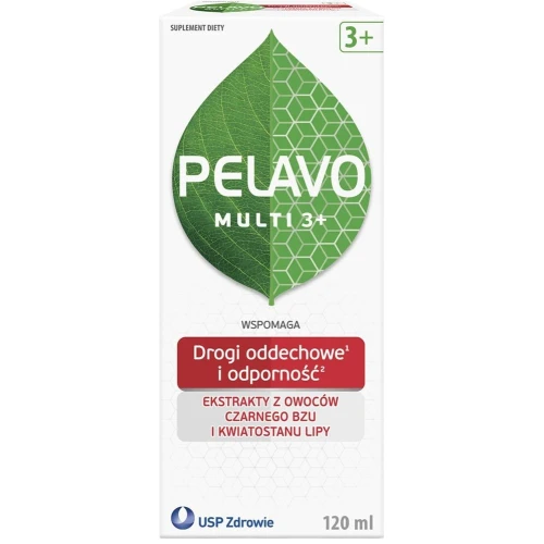 Pelavo Multi 3+ Drogi oddechowe i odporność, Syrop, 120 ml - Syrop malinowy dla dzieci i dorosłych