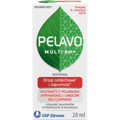 Pelavo Multi 6+ Drogi oddechowe i odporność, 20 ml - Formuła roślinna dla wsparcia dróg oddechowych i odporności