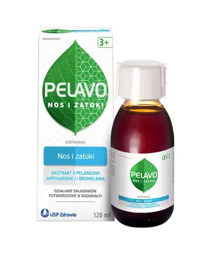 Pelavo Nos i Zatoki syrop, 120 ml - Z ekstraktami roślinnymi, witaminą C i cynkiem