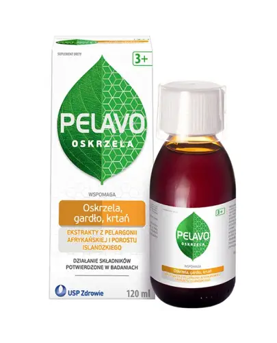 Pelavo Oskrzela, gardło, krtań syrop, 120 ml - Z ekstraktami roślinnymi, witaminą C i cynkiem