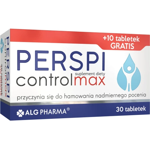 Perspicontrol Max, 40 tabletek - Roślinne ekstrakty wspierające naturalną kontrolę pocenia