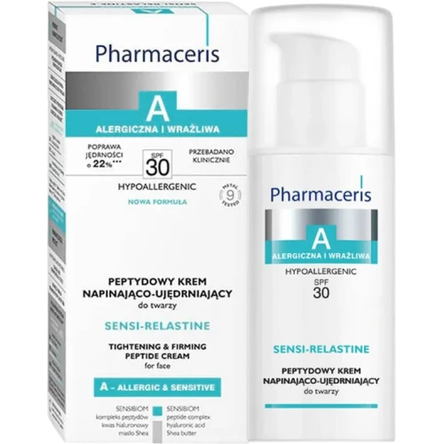 Pharmaceris A Sensi-Relastine, krem napinająco-ujędrniający do twarzy SPF 30, 50 ml - Redukuje zmarszczki i ujędrnia skórę wrażliwą