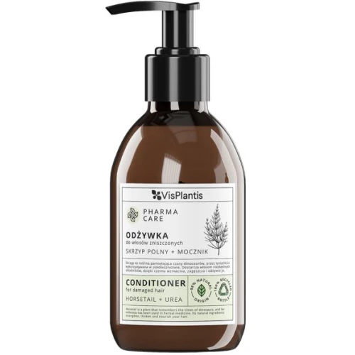 Pharma Care Skrzyp Polny + Mocznik Odżywka do włosów zniszczonych, 300 ml - Wegańska, naturalna formuła