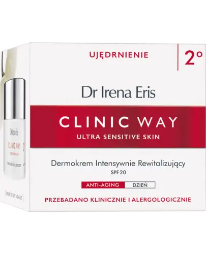 Dr Irena Eris Clinic Way 2° Dermokrem intensywnie revitalizujący, dzień SPF 20, 50 ml - Nawilża, ujędrnienia i rozjaśnia przebarwienia posłoneczne