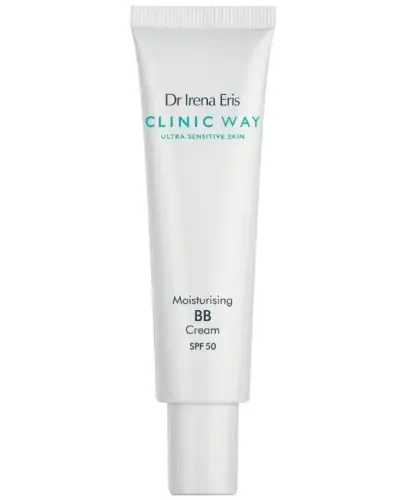 Dr Irena Eris Clinic Way Nawilżający krem BB SPF 50 Medium Beige, 30 ml  - Lekki krem zapewniający wysoką ochronę przeciwsłoneczną (SPF 50)