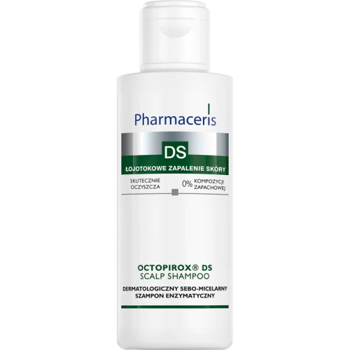 Pharmaceris DS Octopirox Dermatologiczny sebo-micelarny szampon enzymatyczny, 125 ml - Łagodzenie łojotokowego zapalenia skóry i poprawa kondycji włosów