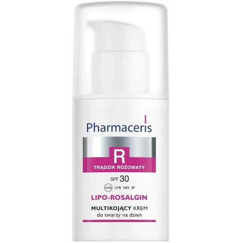 Pharmaceris R Lipo-Rosalgin SPF 30, krem do twarzy, 30 ml - Multikojący krem do twarzy na dzień. Do cery z trądzikiem różowatym.