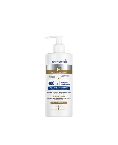 Pharmaceris H Sensitonin, szampon micelarny, 400 ml - Oczyszcza, koi i nawilża, polecany do wrażliwej skóry głowy