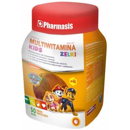 Pharmasis Multiwitamina Kids Psi Patrol Żelki, 50 sztuk - Dla dzieci powyżej 4. roku życia