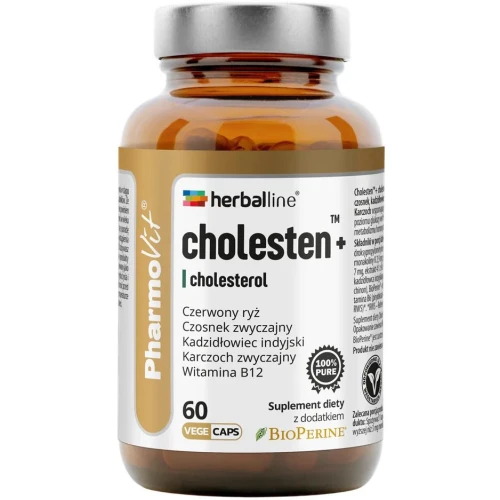 Pharmovit Choleste+ cholesterol, 60 kapsułek vege - Wsparcie serca i prawidłowego poziomu lipidów we krwi