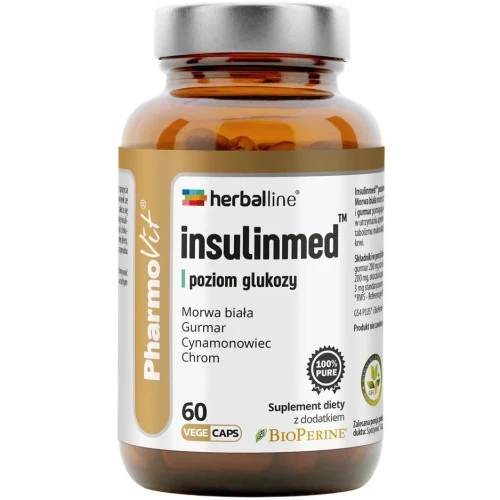 PharmoVit Insulinmed™ poziom glukozy, 60 kapsułek - Wsparcie prawidłowego poziomu glukozy we krwi