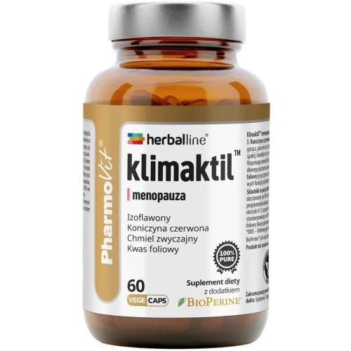 PharmoVit Klimaktil™ menopauza, 60 kapsułek - Izoflawony roślinne, witamina D i kwas foliowy