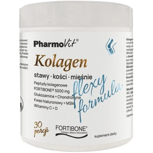 PharmoVit Kolagen Flexy Formula 30 porcji, 195,9 g - Wsparcie prawidłowego funkcjonowania układu ruchu