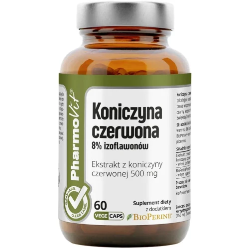 Pharmovit Koniczyna czerwona, 60 kapsułek - 8% izoflawonów – wsparcie w okresie menopauzy