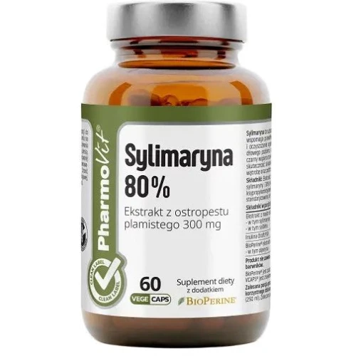 Pharmovit Sylimaryna 80%, 60 kapsułek vege - Dba o zdrowie układu pokarmowego i wątroby