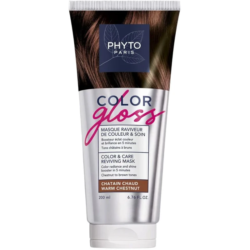Phyto Color Gloss Maska Koloryzująca Ciepły Kasztan, 200 ml - Włosy od kasztanowych po brązowe