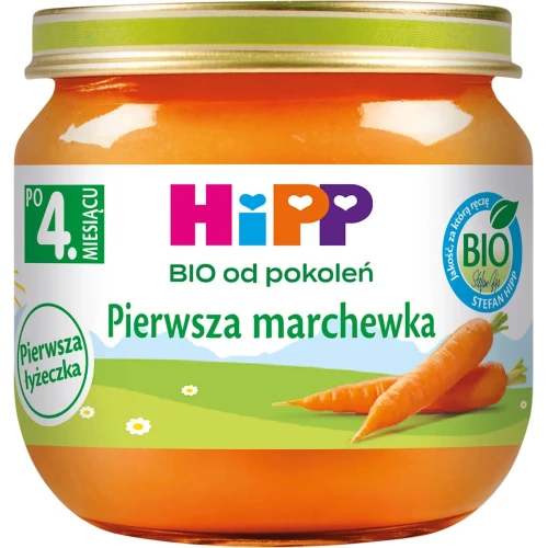 HiPP Pierwsza marchewka BIO, 80 g - Dla niemowląt od 4. miesiąca