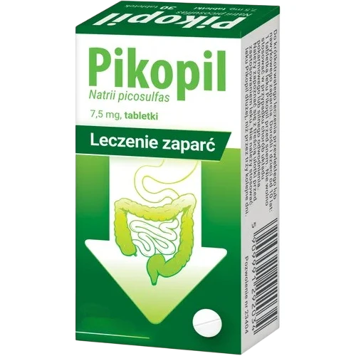 Pikopil 10 tabletek - Łagodzi dolegliwości związane z przewlekłymi lub nawracającymi zaparciami